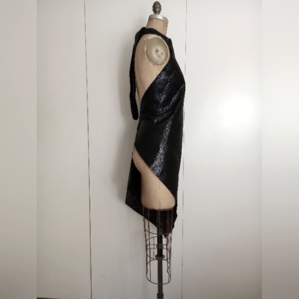 BLACK LEATHER DRESS - Picture 3 of 5